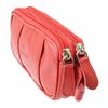 Soft Red Goat Leather Double Spectacle Glasses Case with Belt Loops - Key Ring Loop