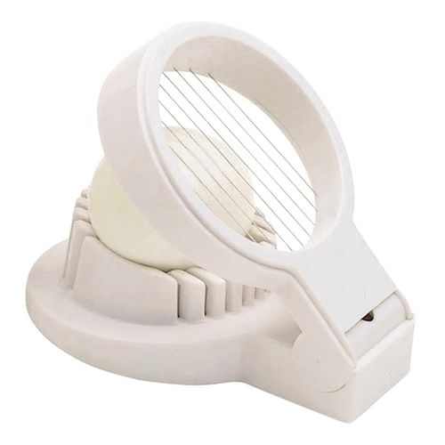 KitchenCraft Egg Slicer, Multifunctional Egg Cutter, Plastic with Stainless Steel Wire, 12 x 9 x 4 cm, White