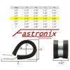 Fastronix 5/8" Cable Straps Rubber Cushioned Steel 8 Pack