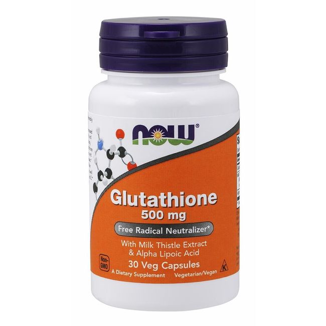 NOW FOODS Glutathione 500 mg - 30 Veg Capsules