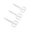 ABMRO 3pcs Small Eyebrow Scissors and Nose Hair Scissor, Beard Moustache Eyelash Nail Trimmer Facial Hair Grooming Scissors for Man and Woman