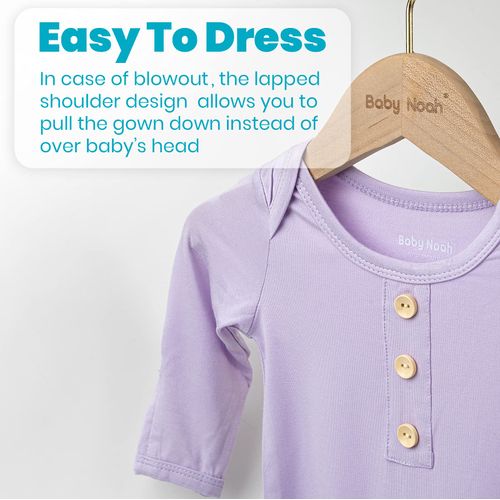 Infant Newborn Baby Knotted Gown, Sleepwear Romper Newborn Essentials Outfits Perfect for Boys and Girls Photography