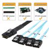 ChenYang CY Mini SAS SFF-8087 36 Pin Host Internal to 4 SATA 7pin Target Hard Disk 6Gbps Data Server Raid Cable 100cm