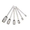 MasterClass Rectangular Stainless Steel Measuring Spoons (Set of 6), Silver