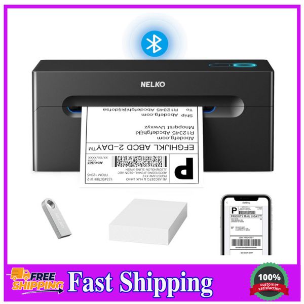 Nelko Bluetooth Thermal Shipping Label Printer Wireless 4x6 Label Printer
