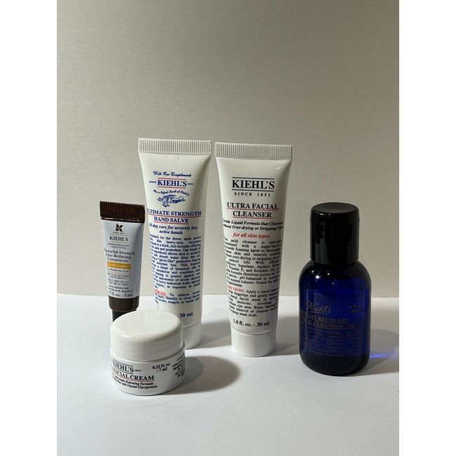 kiehl's Skin Care Travel Set: Ultra Facial Cleaser/ Cream / Concentrate / Oil