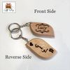 Lucy Personalised Arabic Name Engraved Wooden Keyring Keychain