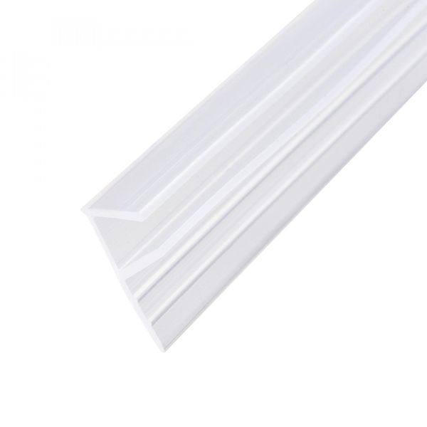 sourcing map Frameless Glass Shower Door Sweep - Door Bottom Side Seal Strip F-Type with 7/16-Inch(11mm) Drip Rail - 1/4-Inch(6mm) Glass x 118-Inch(3000mm) Length