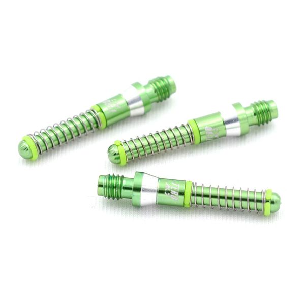 CUESOUL TERO AK7 Aluminum Size A Dart Shafts Green Built-in Spring Telescopic for Steel Tip Darts and Soft Tip Darts,Set of 3 pcs