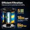 2640GPH Auto-Cleaning Pressurized Bio Pond Filter & 18W Light Timer for Koi Pond