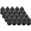 Eyech 20Pcs Caster Socket Sleeve Round Inserts, 7/16 Inch Inside Stem & 1 Inch Outside Diameter, Plastic Chair Caster Wheel Caster Socket Black