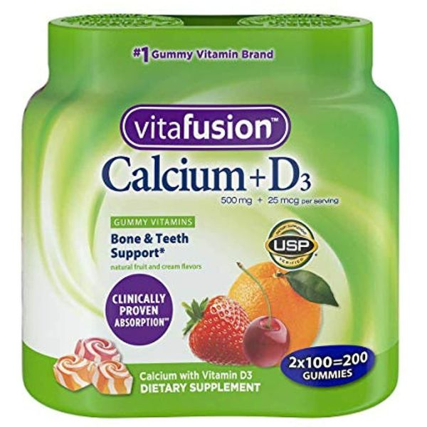 Vitafusion Calcium Supplement Gummy Vitamins, 200ct