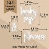 Laundry Labels Vinyl 141 Count Preprinted Script Water Resistant Organization