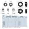 Luggage Wheel Replacement Kit - 80mm Wheels, Bearings, Bolts, Axles