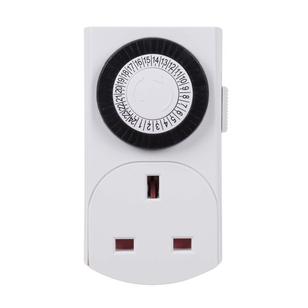 HBN 24 Hour Plug-in Compact Energy Saver Mini Mechanical Timer Switch, 1 Pack