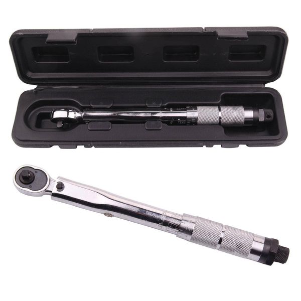 Youyijia Torque Wrench 1/4" Square Drive Wrench 5-25Nm Adjustable Wrenches Ratchet Wrench with Double Scale Drive Torque Micrometer Chrome Wheel Bolt Wheel Nut Wrench incl