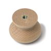 8PCS Wood Pull Knobs Round Knobs Kitchen Cabinet Knobs 35mm Dia Mushroom Shaped Wood Unfinished Drawer Dresser Cupboard Furniture Knobs Pulls Handles Hardware