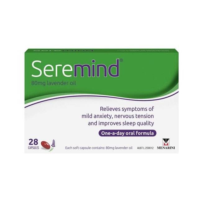 Seremind Lavender Oil 80mg Improves Sleep Relieves Anxiety Symptoms 28 Capsules