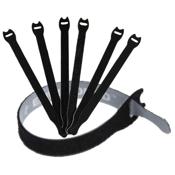 Reusable Cable Ties 1/2" x 8" for Cable Management and Organizing Cords - 60 Pack (Black)