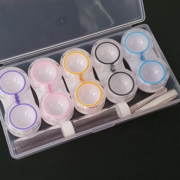 Circle lens container storage case lens bubble wrap clip 5p