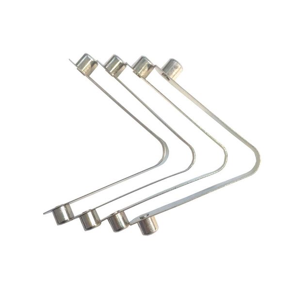 4pcs 8mm Stainless Steel Kayak Paddle Big Event Spring Snap Button Clip Locking Tube Pins (Double Solid Pins)