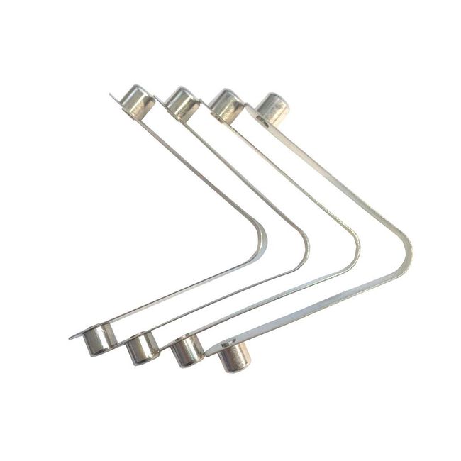 4pcs 8mm Stainless Steel Kayak Paddle Big Event Spring Snap Button Clip Locking Tube Pins (Double Solid Pins)