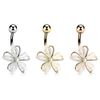 Treuheld® Belly Bar with White Flower | 3 Colours, Stainless Steel