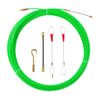 CKZYHHJ 37FT Fish Tape Wire Puller Including 5Adapters- Durable Cable Retraction Aid for Electrical Work (12M)