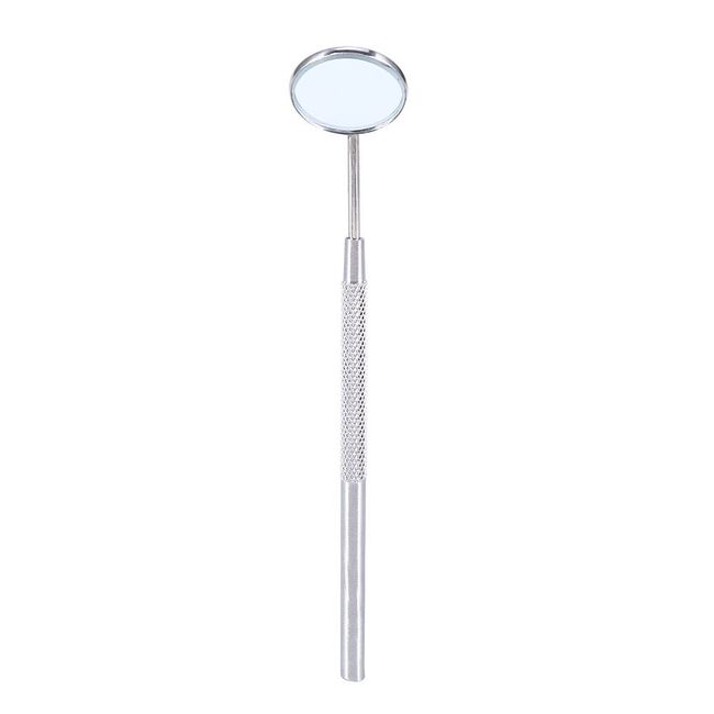 Joyzan Stainless Steel Dental Mirror, Teeth Cleaning Inspection Mouth Mirror Dentist Tool with Handle Anti Fog Curve Angle Oral Care Lash Extension Checking Eyelash Inspect Instrument Makeup