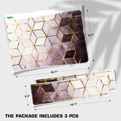 Laptop Skin Decal HP 14" - Marbling, Laptop Cover Sticker, No Cutting Required, No Bubble, Waterproof, Scratch Resistant - Including Wide Screen and Wrist Pad
