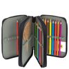 LÄSSIG Unique School Triple Pencil Case Slim Black, black, Lässig School Triple
