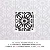 Nilah Tile Stencil - Large Floor Stencil, Bathroom Stencil, Ceramic Tile Stencil, Floor Tile Stencils, Kitchen Stencils