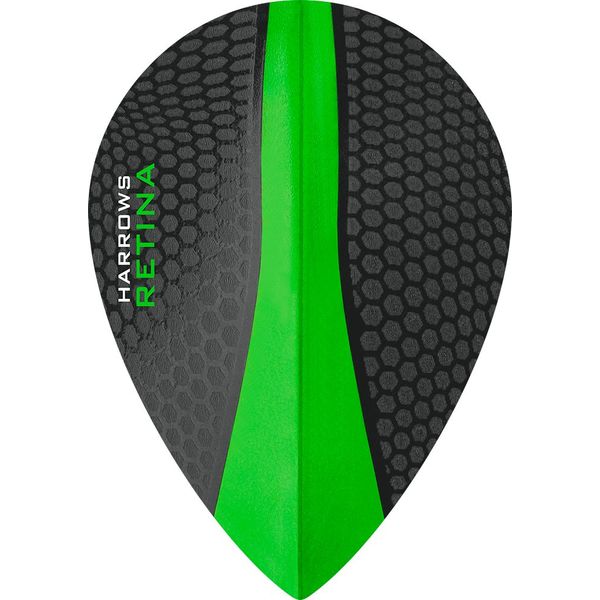 1 x Set Harrows Retina Grün Dart Flights Pear