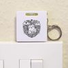 Azeeda 'Cat Love' Keyring Tape Measure/Spirit Level Tool (KM00037786)