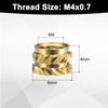 Sourcing Map 100pcs M4 Threaded Inserts Brass Heat Set Insert, OD 6mm Knurled Insert, 3D Printing Female Threaded Inserts M4x4mm
