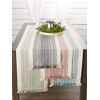 DII Everyday Collection Fringed Stripe Tabletop, Table Runner, 14x72, Black