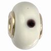 Imppac Glass Spacer Bead 925 Silver Cream SMB8074
