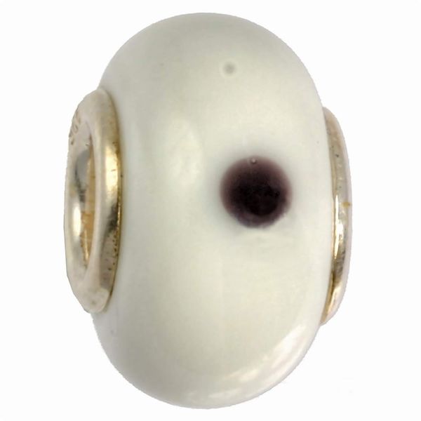 Imppac Glass Spacer Bead 925 Silver Cream SMB8074
