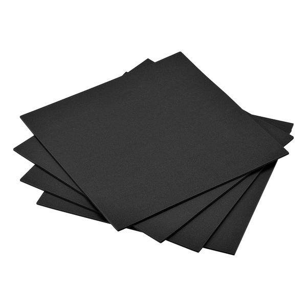 uxcell EVA Foam Sheets for Crafts DIY Projects 25x25cm Thickness 3mm Black 4pcs