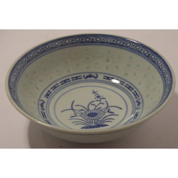 Bowl 17.5cm/7" Dia & Shallow Bowl Ceramic Rice Pattern Guaranteed Quality