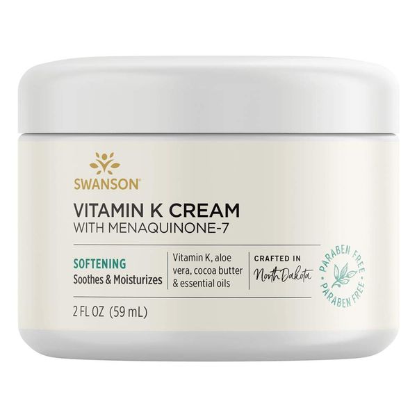 Swanson Vitamin K Cream with Menaquinone-7 2 fl Ounce (59 ml) Cream
