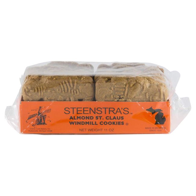 Steenstra's Almond Windmill Cookies (St. Claus Cookies), 11-Ounce (Pack of 3)