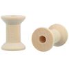 CleverDelights 1 1/8" x 7/8" Wood Spools - 100 Pack - Empty Craft Spools