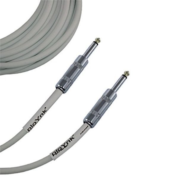 Ploynk 1/4 to 1/4 mono TS Instrument Straight Patch Cable 8 FT foot long Grey