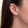 Tuscany Silver Women's Sterling Silver Cross Stardust Earrings