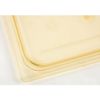 Cambro 40HPC150 Amber 1/4 Size Flat H-Pan Cover without Handle