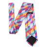 Alizeal Mens 8cm Rainbow Patterned Colorful Tie with Pocket Square Set, Rainbow Diamond