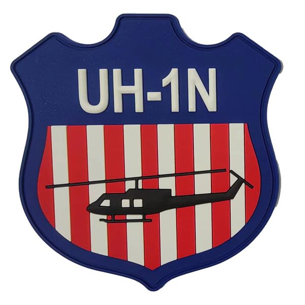 Bell® UH-1N Shield PVC Glow in the Dark Patch – With Hook and Loop, Officially Licensed, 3.5"