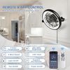 Wall Mount Fan with Remote/App Control, 16" Quiet Wall Mounted Fan with Light, 3