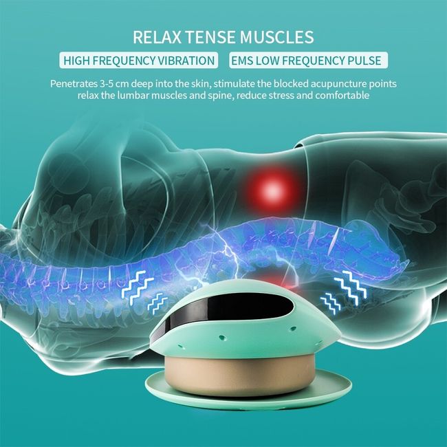 Traction Lumbar High Frequency Vibration Massager For Waist Hot